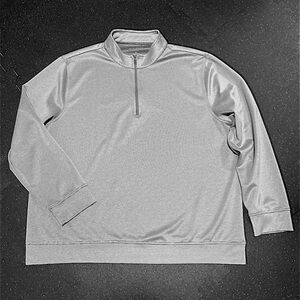 Hickey Freeman New York Gray Stripe Size XXL Pullover Quarter Zip Athletic